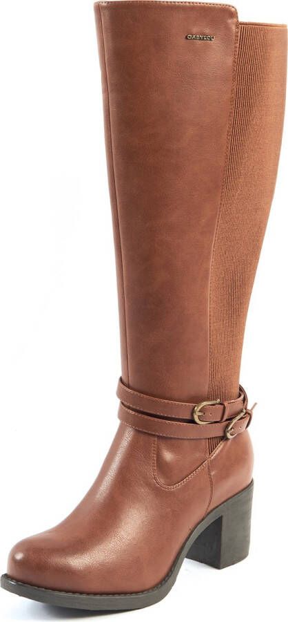 Gabylou Laarzen voor brede kuiten XXL Model Marta Donkerbruin - Foto 3