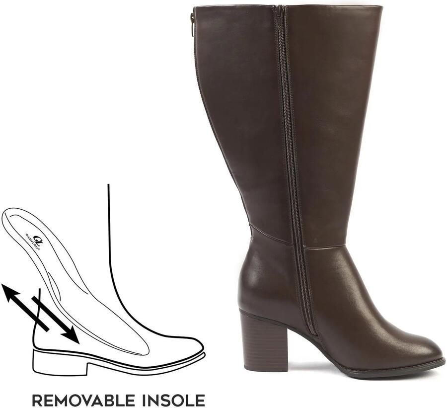 Gabylou 4XL laarzen voor brede kuiten Model Gladys