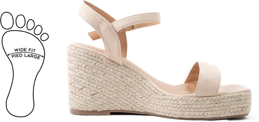 Gabylou Verstelbare sandalen met brede teen en sleehak model H Vic