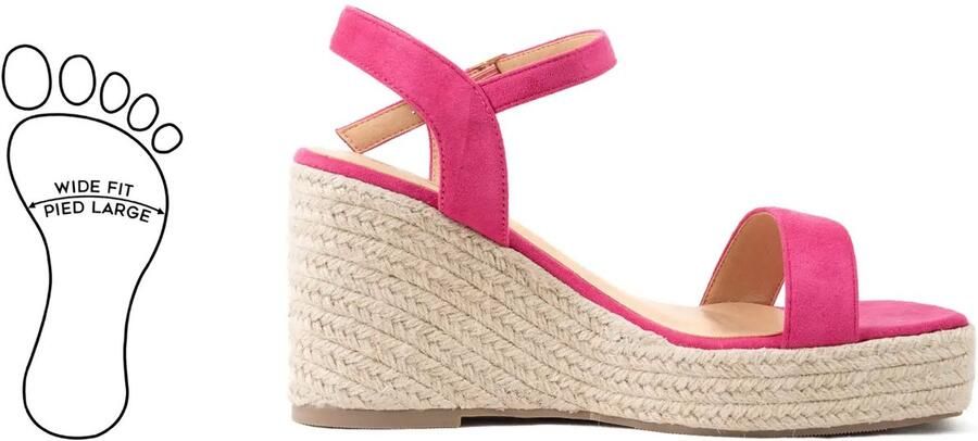 Gabylou Verstelbare sandalen met brede teen en sleehak model H Vic