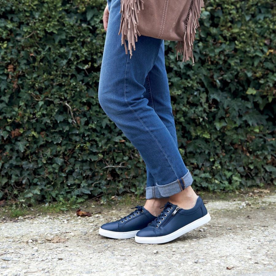 Gabylou Comfort lederen sneakers Grote voeten Gaelle model Silver - Foto 2