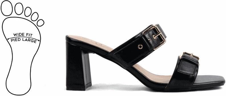 Gabylou Verstelbare muiltjes met brede neus en hak model H Iza