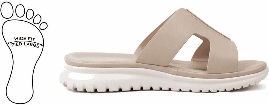 Gabylou Verstelbare muiltjes met brede neus H model Emy