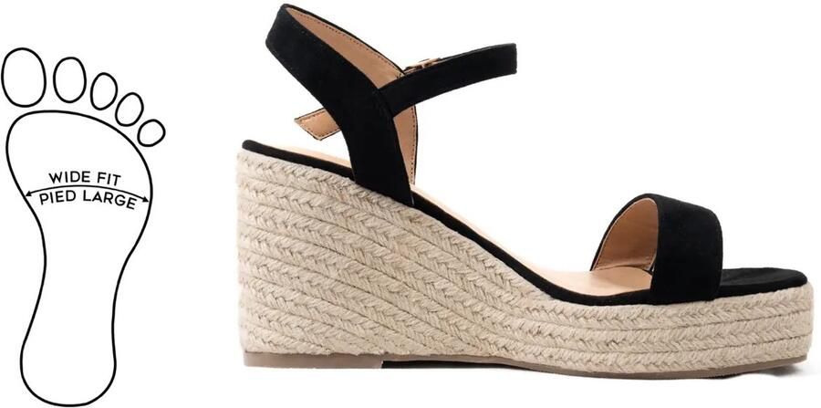 Gabylou H stijl verstelbare brede voet sleehakken Vic model