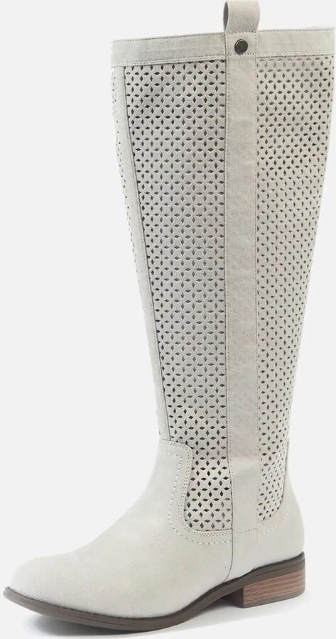 Gabylou XL laarzen voor brede kuiten Model Colette. Lt Beige - Foto 2