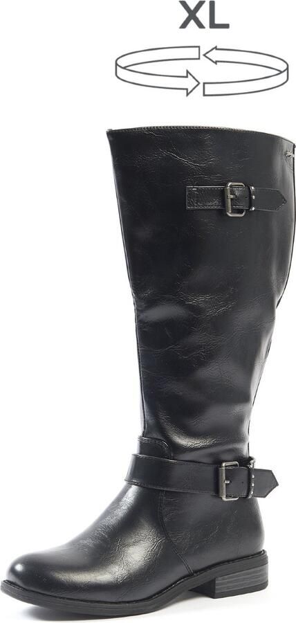 Gabylou XL Ruiterlaarzen voor BREDE KUITEN Model Isabelle Kleur zwart - Foto 12
