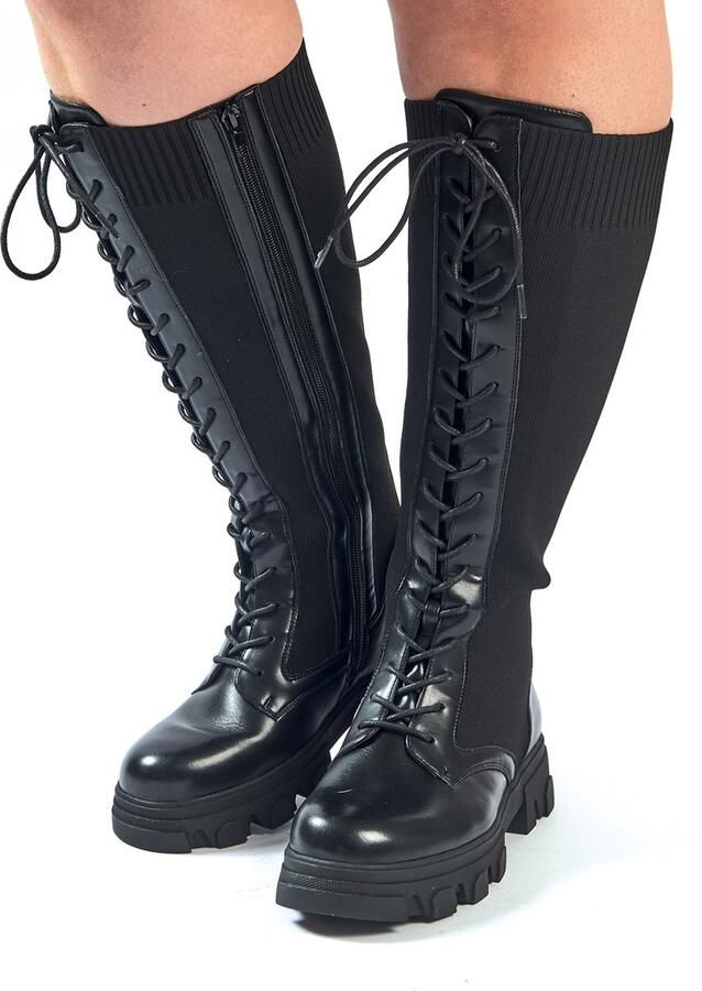 Gabylou XL laarzen voor brede kuiten Model Margot. Black - Foto 2