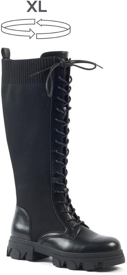 Gabylou XL laarzen voor brede kuiten Model Margot. Black - Foto 7