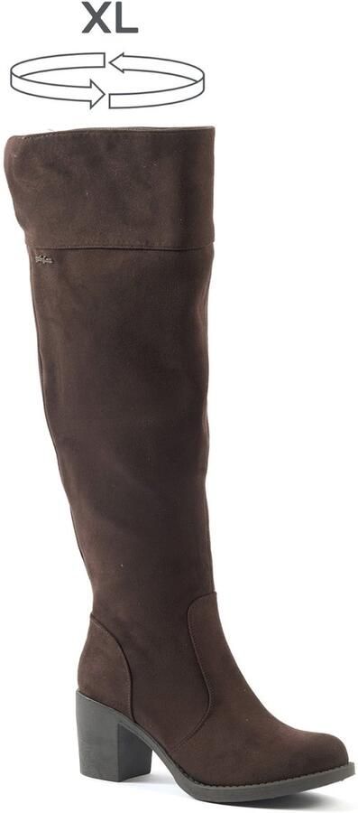 Gabylou Laarzen voor brede kuiten XL Model Nathalie Donkerbruin MF - Foto 6