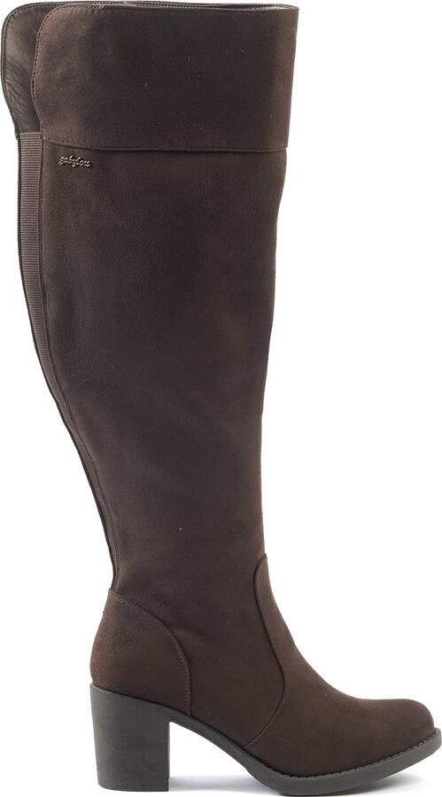 Gabylou Laarzen voor brede kuiten XL Model Nathalie Donkerbruin MF