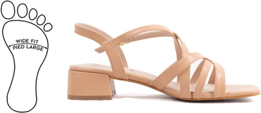 Gabylou H stijl verstelbare brede voeten sandalen Zoe model