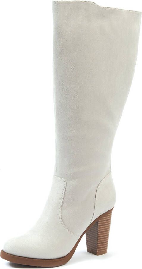 Gabylou XL laarzen voor brede kuiten Model Kamilla. Lt Grey