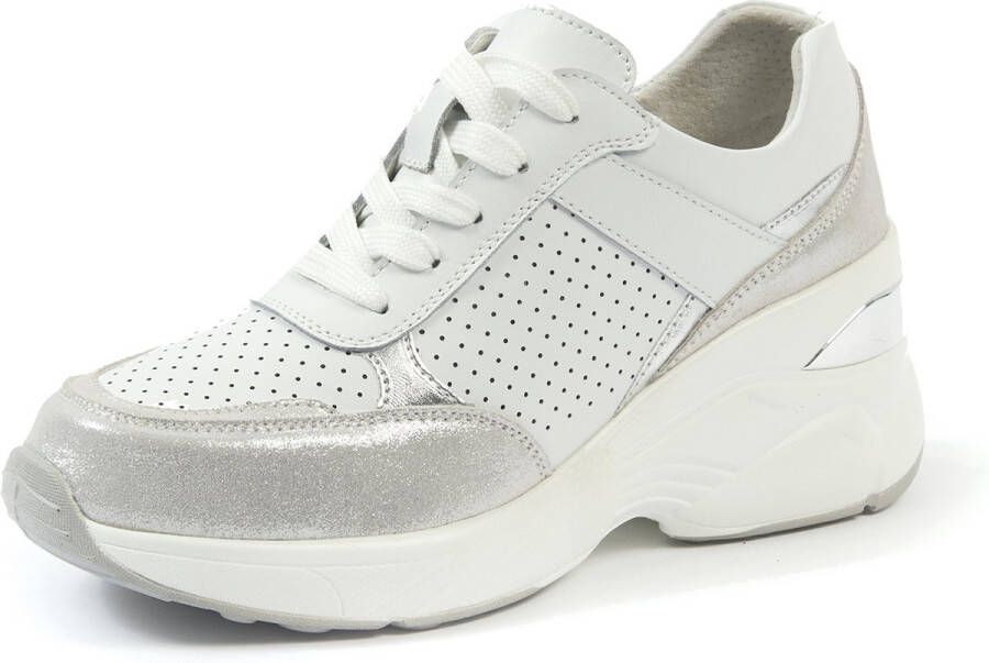 Gabylou Leren comfort sneakers Grote voeten Julie model Beige - Foto 2