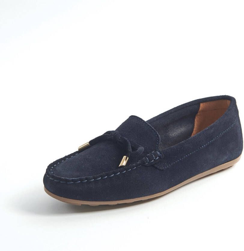 Gabylou Mocassins comfort leer suède Model Caroline Marine