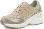 Gabylou Leren comfort sneakers Grote voeten Julie model Beige - Thumbnail 1