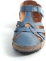 Gabylou Opengewerkte sandalen comfort leer Brede voet H Model Marie Odile Argent Ecru - Thumbnail 8