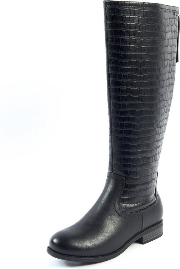 Gabylou VARIO XL 2XL laarzen voor brede kuiten Model Guiomar Croco. Black - Foto 4