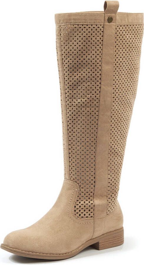 Gabylou XL laarzen voor brede kuiten Model Colette. Lt Beige