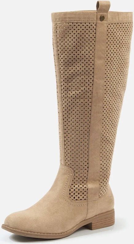 Gabylou XL laarzen voor brede kuiten Model Colette. Lt Beige