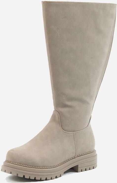 Gabylou XL laarzen voor brede kuiten Model Emilie. Lt Taupe