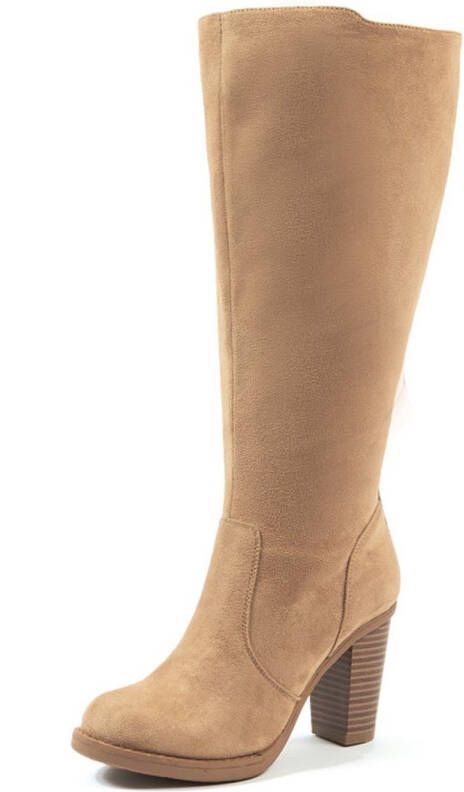 Gabylou XL laarzen voor brede kuiten Model Kamilla. Beige