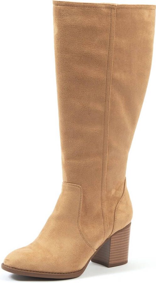 Gabylou XL laarzen voor brede kuiten Model Olivia. Lt Beige