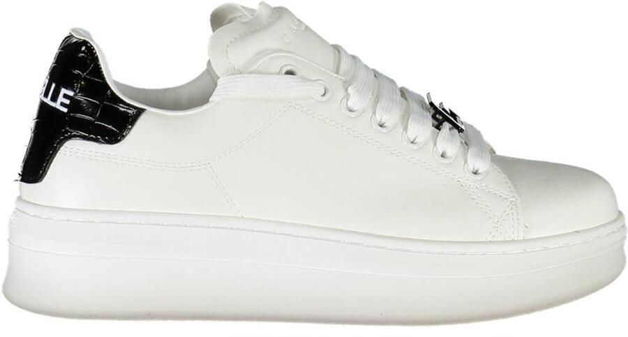 GAELLE PARIS Dames Sportschoenen Wit Contrasterende Details Logodetail