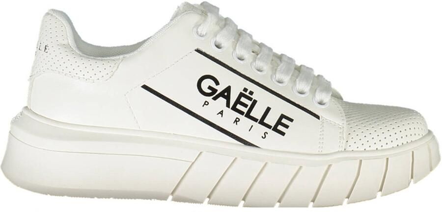 GAELLE PARIS Gaelle Parijs Dames Sportschoenen Witte Veters Contrasterende Details Logo