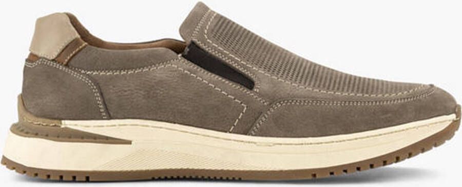Gallus suède instappers taupe