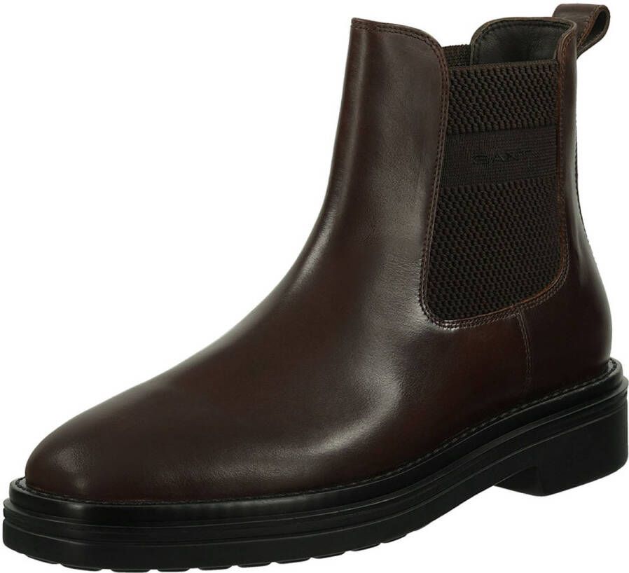 Gant Chelsea boots van leer met labelstitching model 'Boggar'