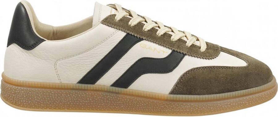 Gant herensneaker Cuzmo suede 29631642 wit bruin zwart