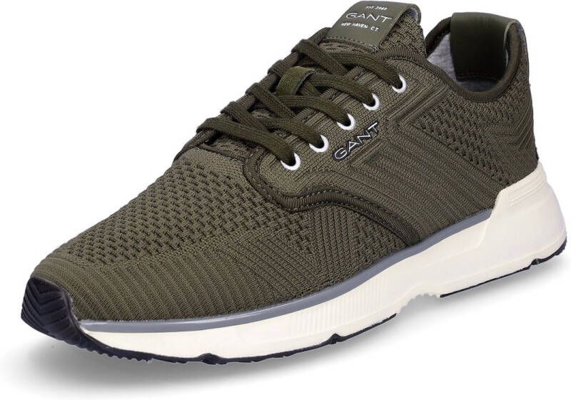Gant gebreide herensneaker kaki