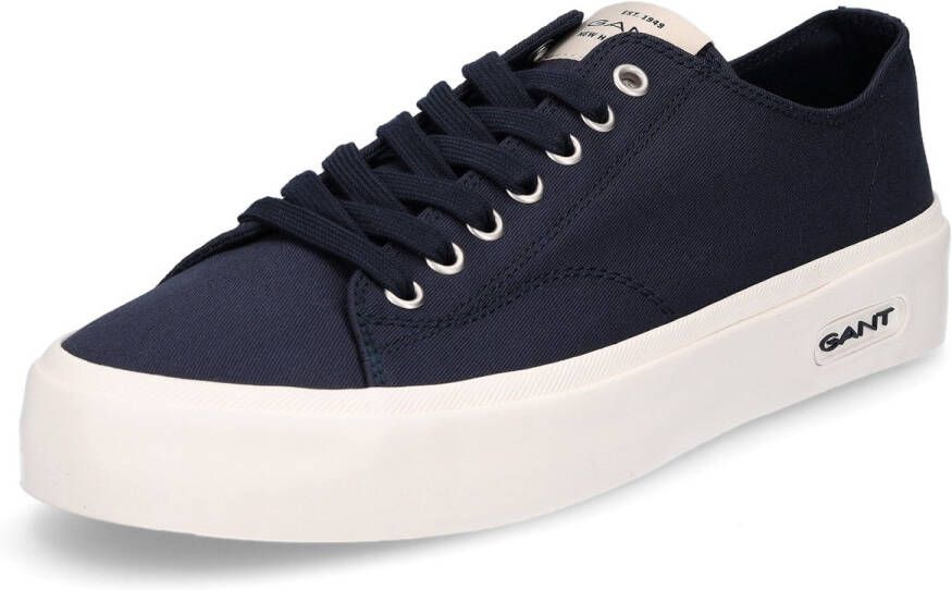 Gant heren veterschoen in canvas marineblauw