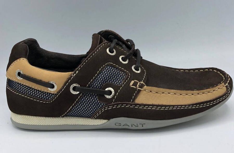 Gant Seagate Dark Brown Sand Navy Nubuc