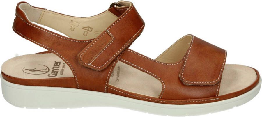 Ganter 200181 GINA Platte sandalenDames SandalenPopulaire damesschoenen Cognac