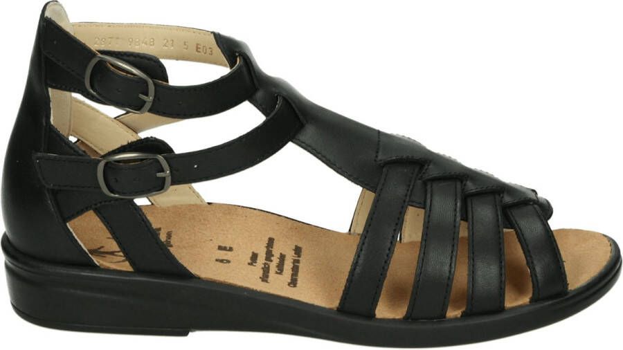 Ganter 202871~SONNICA~HS~~~~~~~~~~~~~ Platte sandalenDames Sandalen Zwart