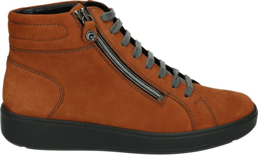 Ganter 203472~~~~~~~~~~~~~~~~~~~~~~~~ Hoge sneakersVeterlaarzenDames veterschoenenDames sneakersHalf-hoge schoenen Cognac