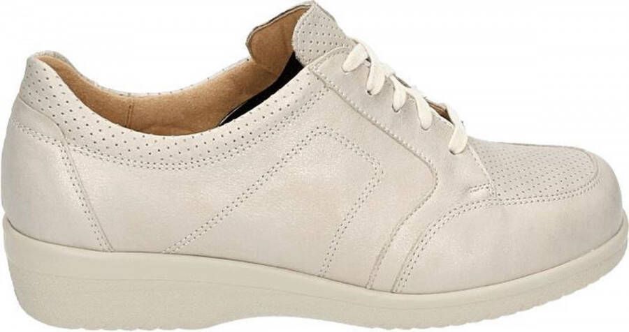 Ganter 204715 Volwassenen Dames sneakersDames veterschoenen Kleur Wit beige