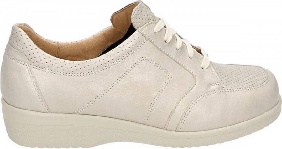 Ganter 204715 Volwassenen Dames sneakersDames veterschoenen Kleur: Wit beige