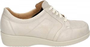 Ganter 204715 Volwassenen Dames sneakersDames veterschoenen Kleur: Wit beige