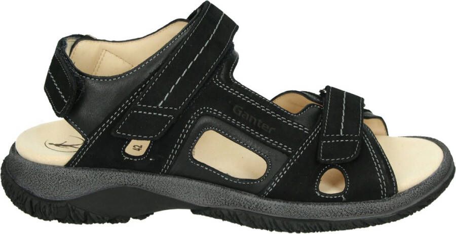 Ganter 257128~~~~~~~~~~~~~~~~~~~~~~~~ Heren sandalen Zwart