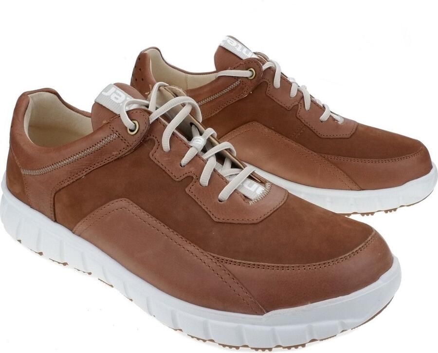 Ganter Wide Fit Leren Sneaker Bruin - Foto 2