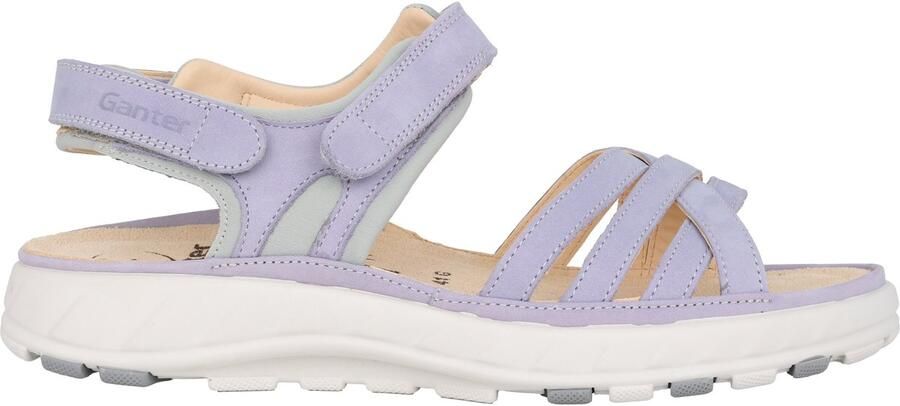 Ganter Paarse Platte Sandalen met Uitneembare Zooltjes