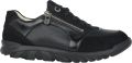 Ganter Wide Fit Zwarte Leren Sneaker - Zwart