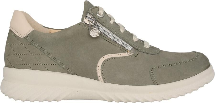 Ganter Wijde Pasvorm Groene Sneaker Comfortabel Leer