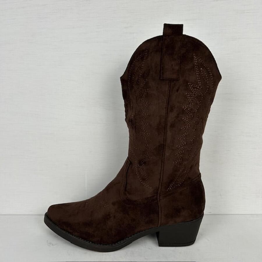 Gave suèdine cowboylaars bruin