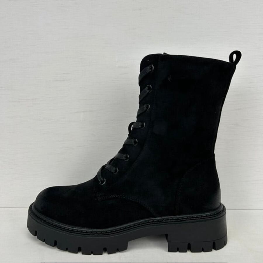 Gave veterboots met leuk design zwart