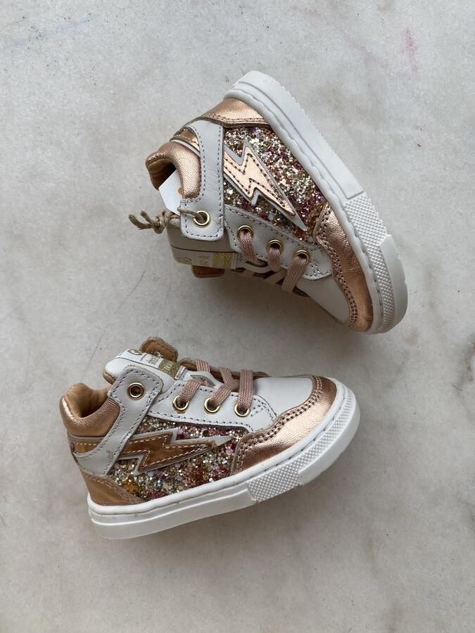 Gbb meisjessneaker wit goud
