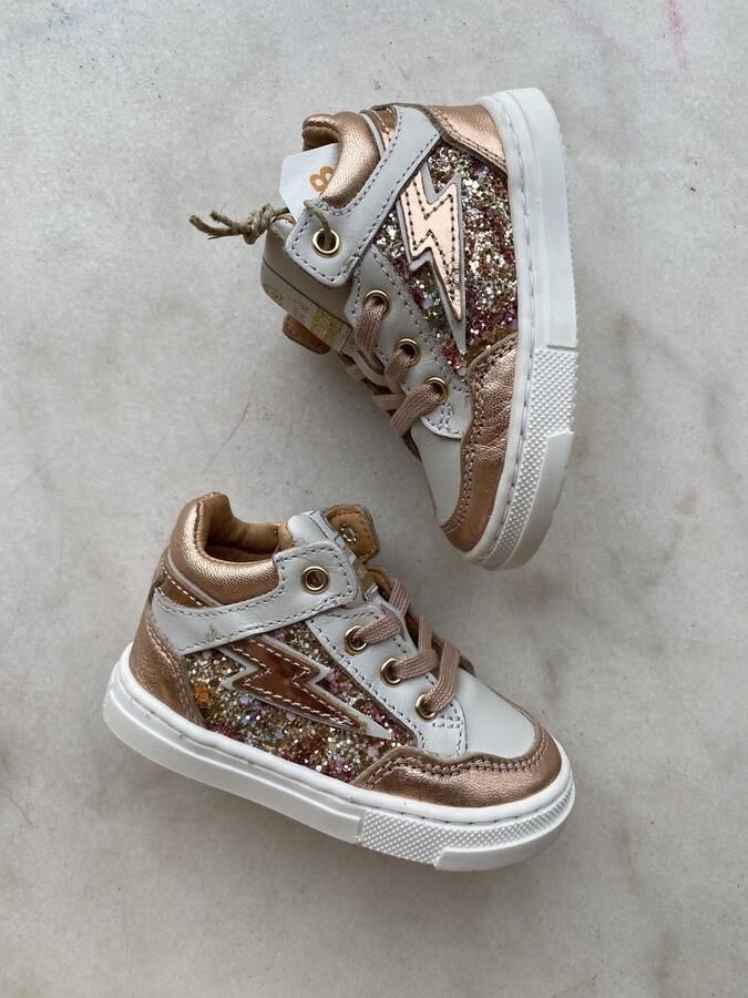 Gbb meisjessneaker wit goud
