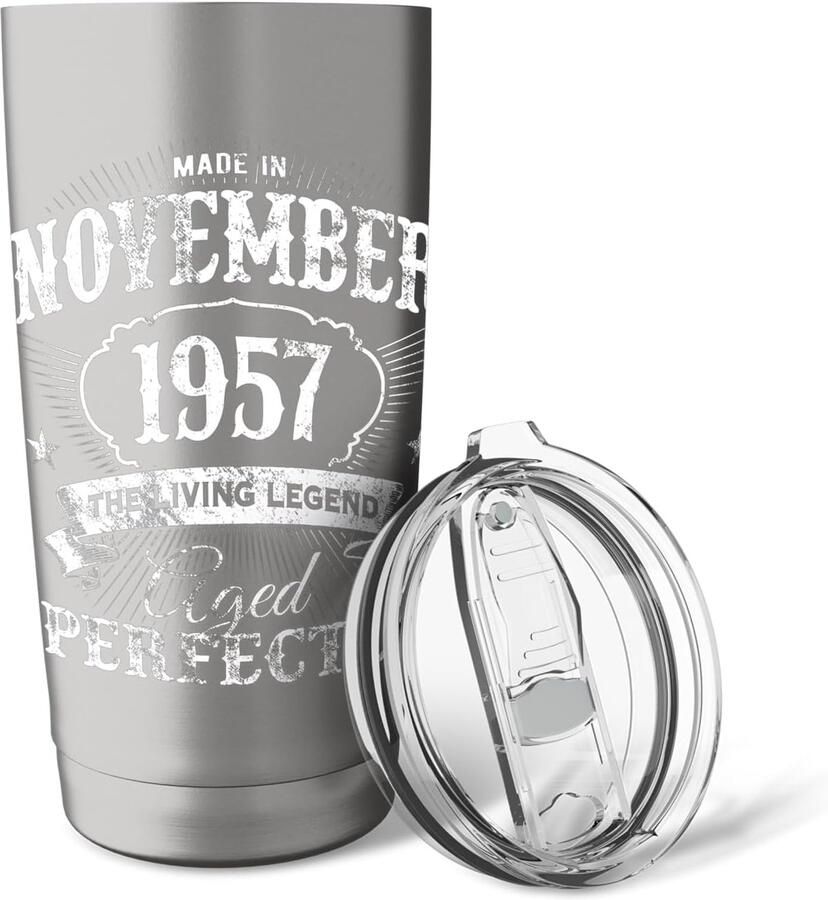 Geboren in November 1957 Vintage Thermosbeker